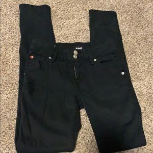 Hudson black Collin distressed skinny jeans